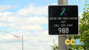 Read more about the article Jamestown Unveils 988 Crisis Lifeline Signage